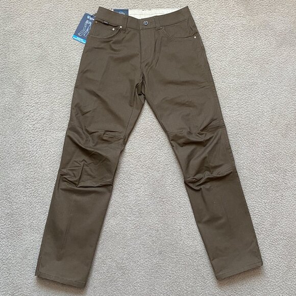 KUHL Rydr Pant 30x34 Full Fit Vintage Patina Dye Twill Stretch Dark Khaki NWT